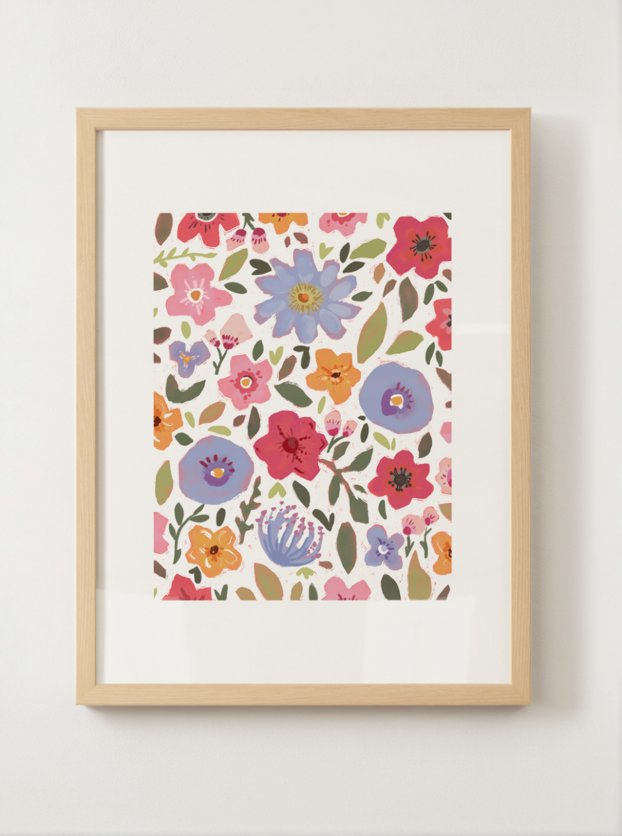 Spring Floral Framed Print